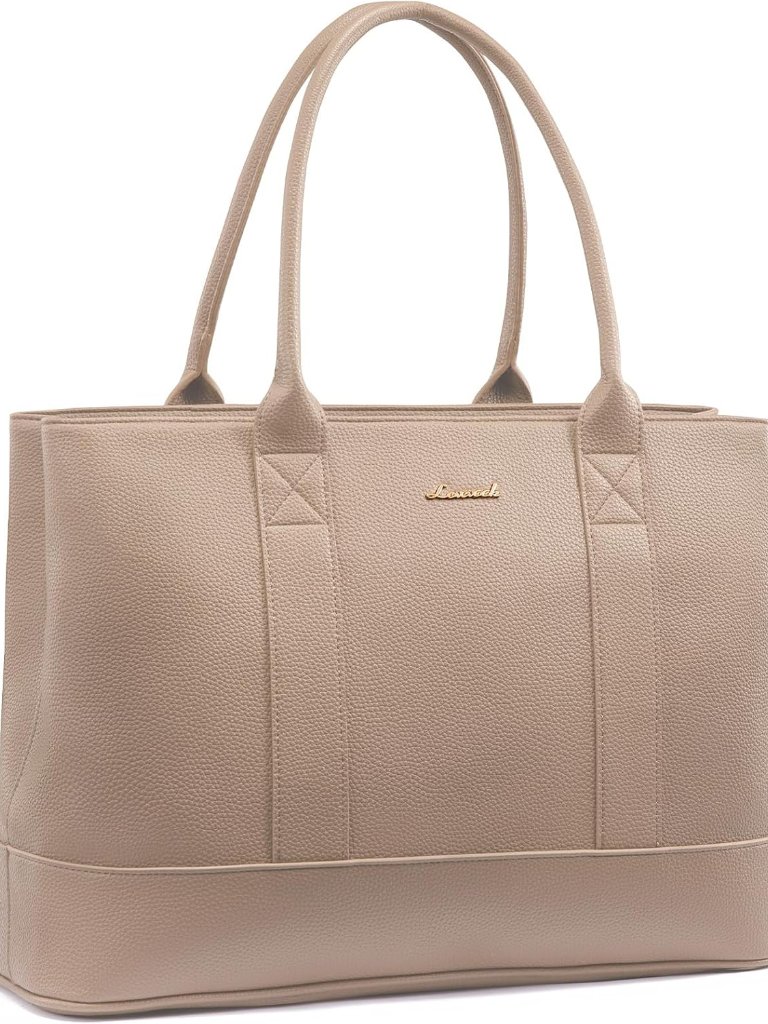 Laptop Bag For Women, 15.6 Inch Computer Work Tote Bag, Waterproof Leather Shoul